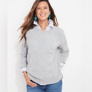 NWT Vineyard Vines {Navy} Seaspun Cashmere Cable-Knit Crewneck Sweater